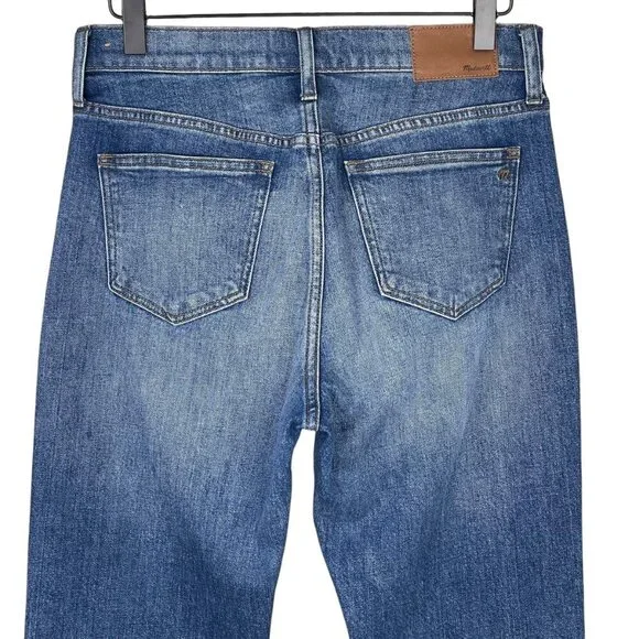 Madewell Straight Jeans 27 High Rise Crop Denim Casual Fall Wardrobe Staple Blue - Picture 5 of 7
